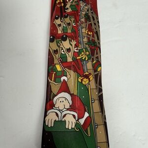 Men's Noel‎ Holiday Collection Christmas Santa Reindeer Sled & Rollercoaster…
